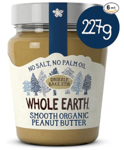 whole earth smooth organic peanut butter